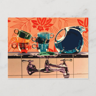 Fiestaware en de Keukengoot Briefkaart