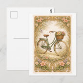 Fietillustratie in vintage stijl briefkaart (Voorkant / Achterkant)