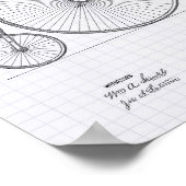 fiets 1883-patentart - Lijnenposter Poster (Hoek)