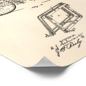 fiets 1891 oude kunstpoep poster (Hoek)