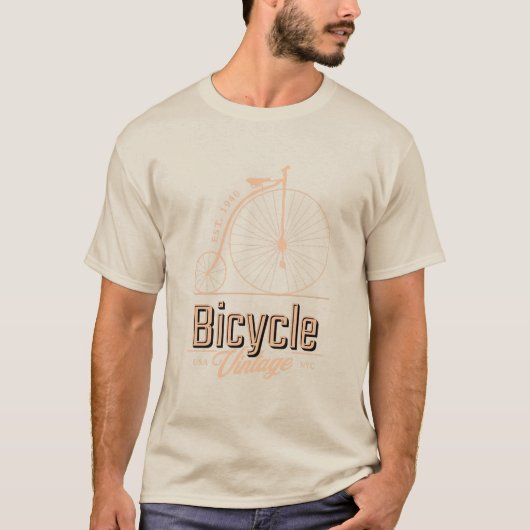  fiets 1940 voor hem beige T-Shirt (Voorkant)