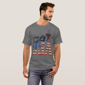  fiets 4 van 7 Amerikaanse vlagmotocross T-shirt (Voorkant volledig)