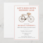 fiets 60ste verjaardag kaart (Voorkant / Achterkant)