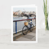 Fiets aan de rivier de Theems, Londen Kaart (Voorkant)