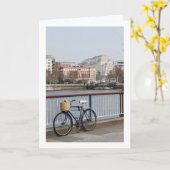 Fiets aan de Theems, Londen Kaart (Gele Bloem)