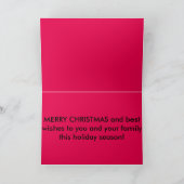 Fiets aangedreven slee kerstkaart feestdagen kaart (Binnen)