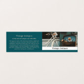 fiets, Antiek dealer, winkel gedetailleerd Visitekaartje (Buitenkant ongevouwen)