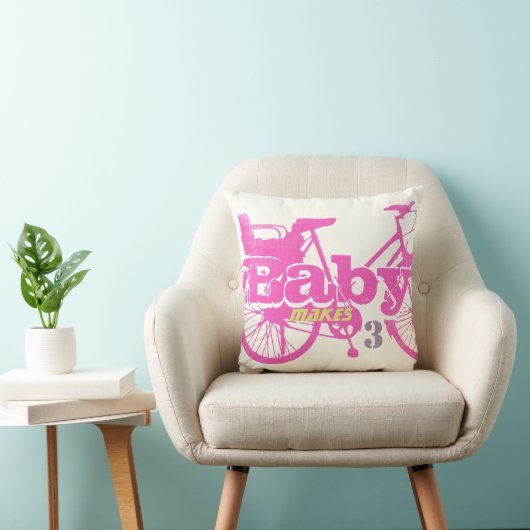  fiets Baby roze Baby piloot Kussen (Stoel)