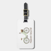 fiets, ballon en bloemen bagagelabel (Voorkant verticaal)