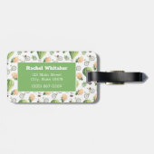 fiets, ballon en bloemen bagagelabel (Achterkant horizontaal)