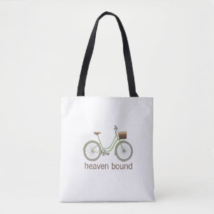  fiets, ballonnen en bloemen tote bag