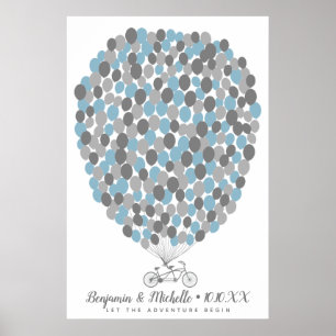 Fiets & Ballonnen Gastboek Poster - 250 Plaatsen