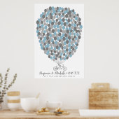 Fiets & Ballonnen Guestbook Poster - 250 ruimtes (Keuken)