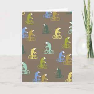 Fiets Beren Note Kaart