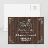 Fiets Bewaar de datum aankondiging hout (Voorkant / Achterkant)