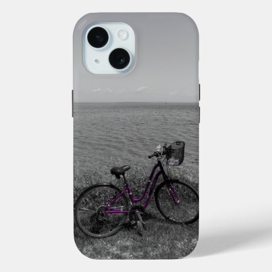 Fiets bij Mackinac Selecteer kleur iPhone Case (Achterkant)