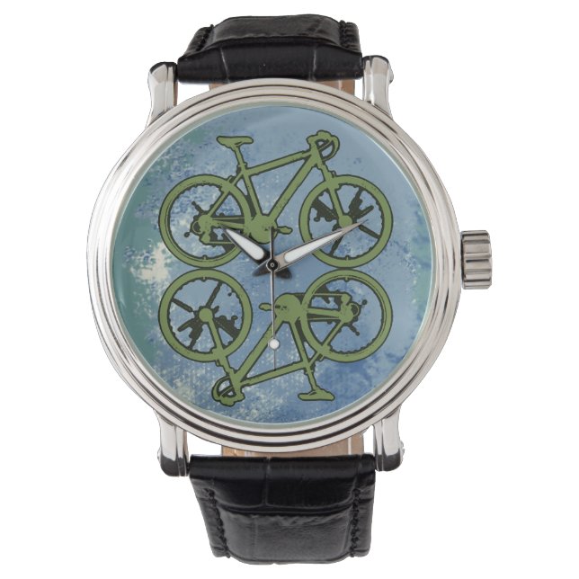 fiets = bike = fietsen . leuk horloge (Voorkant)