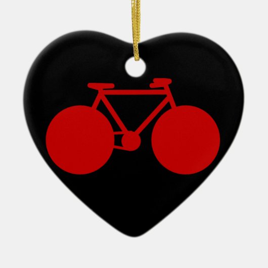 fiets = bike keramisch ornament (Voorkant)