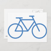 fiets blauw fietspictogram briefkaart (Voorkant / Achterkant)