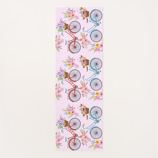 Fiets Bloemen Yoga Mat