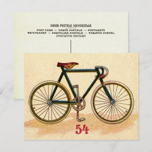  fiets briefkaart (Voorkant / Achterkant)