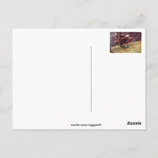 fiets briefkaart (Achterkant)