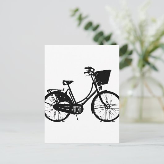 fiets briefkaart (Staand voorkant)