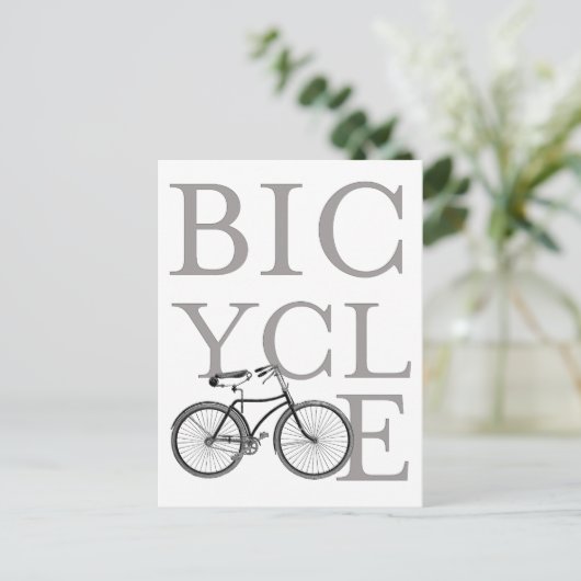 fiets briefkaart (Staand voorkant)