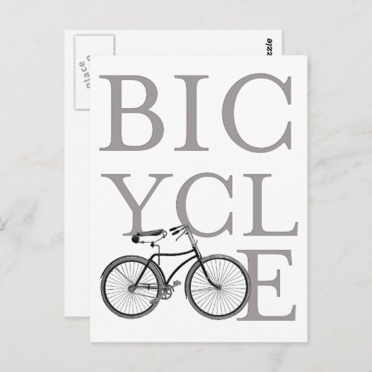 fiets briefkaart (Voorkant / Achterkant)