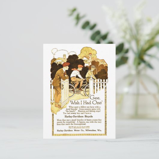 fiets briefkaart (Staand voorkant)