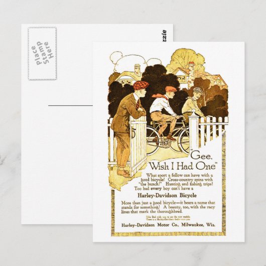 fiets briefkaart (Voorkant / Achterkant)