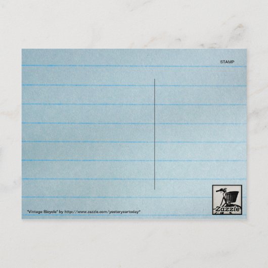 fiets briefkaart (Achterkant)