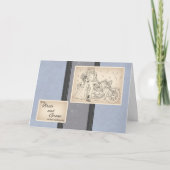 Fiets bruid en bruidegom Gefeliciteerd Kaart (Voorkant)