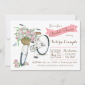 Fiets Bruiloft Bridal Shower Uitnodiging (Voorkant)