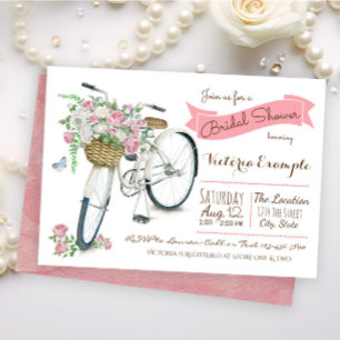 Fiets Bruiloft Bridal Shower Uitnodiging