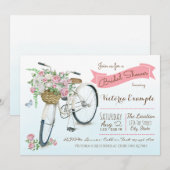 Fiets Bruiloft Feest Fiets Bruidsuitnodiging Kaart (Voorkant / Achterkant)