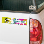 fiets bumpersticker (Op Truck)