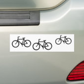 fiets bumpersticker (Op auto)