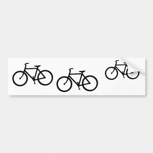 fiets bumpersticker (Voorkant)