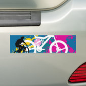 fiets bumpersticker (Op auto)