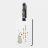 Fiets Cartoon Funny Face Foto Naam Bagagelabel (Achterkant verticaal)