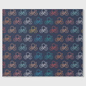 Fiets Cartoon Patroon Cadeaupapier (Vlak)