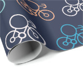 Fiets Cartoon Patroon Cadeaupapier (Rol Hoek)