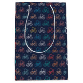 Fiets Cartoon Patroon Medium Cadeauzakje (Voorkant)