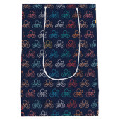 Fiets Cartoon Patroon Medium Cadeauzakje (Achterkant)