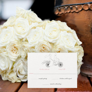  Fiets Cottagecore Roze RSVP Kaart