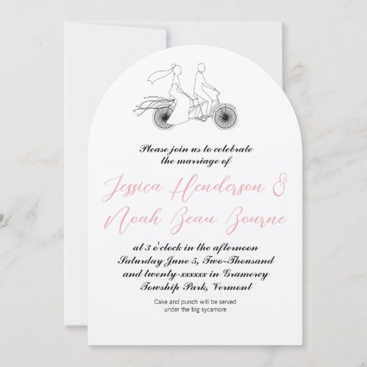  fiets Cottcore Roze Kaart (Voorkant)