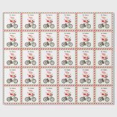 Fiets Cyclist Kerstcadeau Cadeaupapier (Vlak)