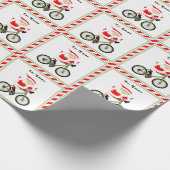 Fiets Cyclist Kerstcadeau Cadeaupapier (Hoek)