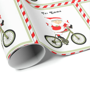Fiets Cyclist Kerstcadeau Cadeaupapier